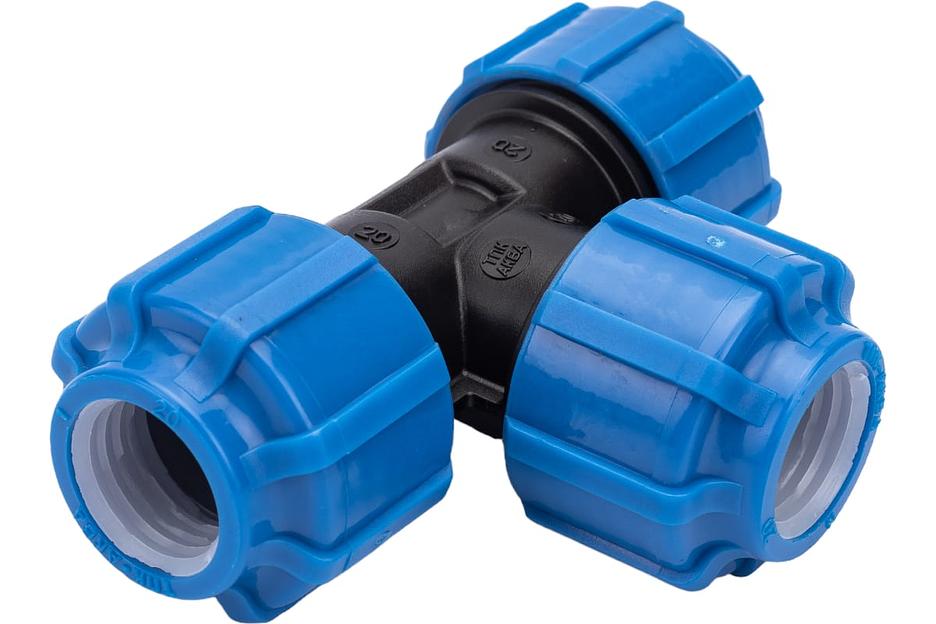 Тройник ПНД компрессионный 20 фото 4