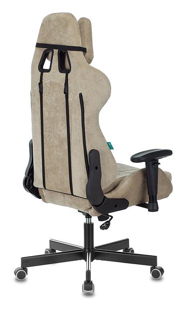 Кресло игровое Бюрократ VIKING KNIGHT Fabric песочный Light-21 с подголов. крестовина металл фото 4