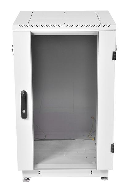 Шкаф коммутационный ЦМО ШТК-М-18.6.6-1ААА-9005 18U 600x600мм пер.дв.стекл задн.дв.стал.лист 2 бок.пан. направл.под закл.гайки 270кг черный фото 3