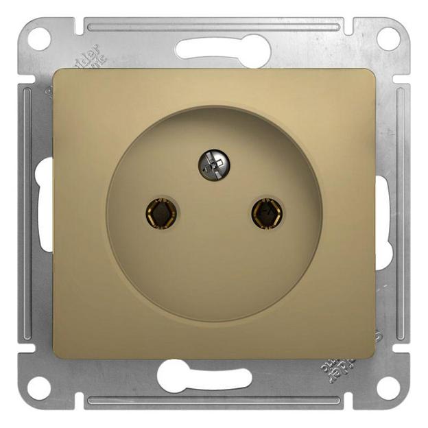 Systeme electric GSL000441 GLOSSA РОЗЕТКА без заземления, 16А, механизм, ТИТАН фото 1