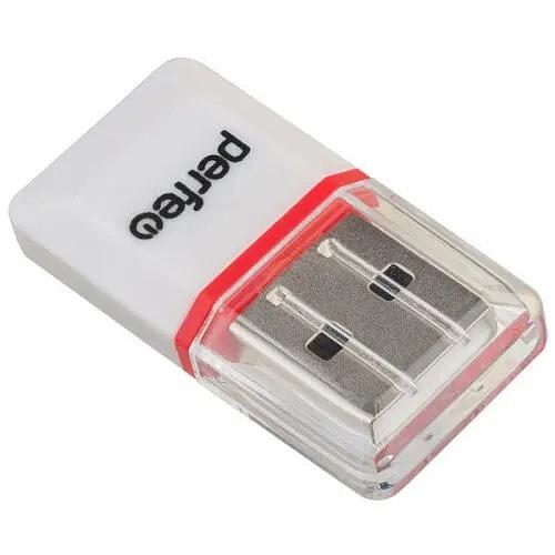 Perfeo Card Reader Micro SD, (PF-VI-R008 White) белый (PF_5056) фото 1