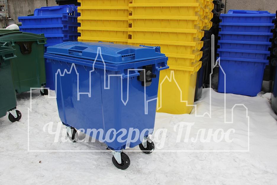 Евроконтейнер Sonmez Hammadde 660 л синий фото 4