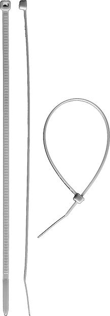ЗУБР КС-Б1, 9 x 450 мм, нейлон РА66, 50 шт, белые, кабельные стяжки, Профессионал (309010-90-450) фото 1