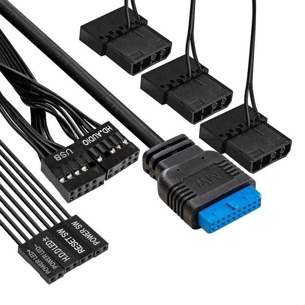 Exegate EX295765RUS Корпус Miditower ExeGate EVO-8227 (ATX, без БП, 2*USB+1*USB3.0+HD Audio, черный, 3 вент. с RGB подсветкой, боковая панель - закаленное стекло) фото 5