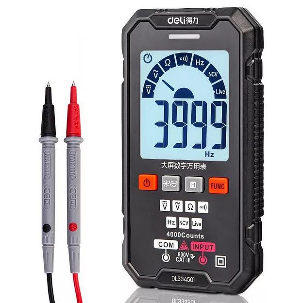 Измерительный и разметочный инструмент Deli Многофункциональный цифровой мультиметр Deli DL334501 фото 1