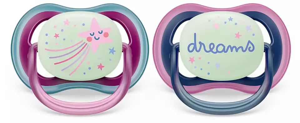 Пустышка ultra air, ночная, звезда/DREAMS, 6-18 мес., 2 шт. Philips Пустышка ultra air, ночная, звезда/DREAMS, 6-18 мес., 2 шт. (SCF376/14) фото 2