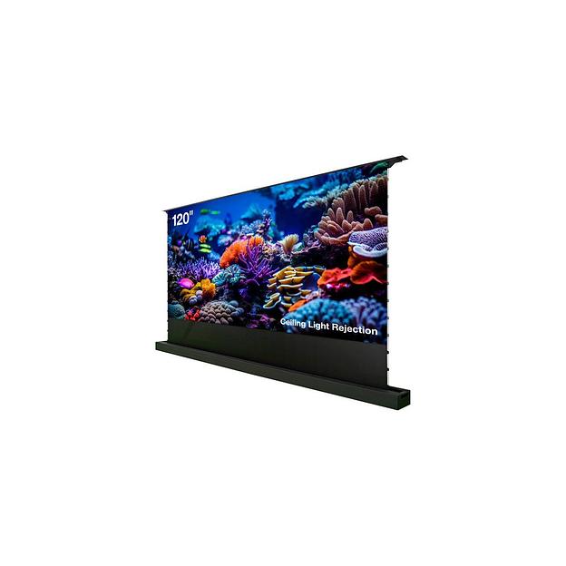 Экран Cactus FloorRising CS-PSFRCLR-263X148, 263х148 см, 16:9, напольный черный фото 1