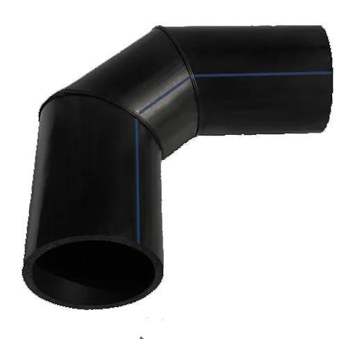 Отвод сварной 3-х сегментный 90 90 гр ПЭ100 SDR17 фото 1