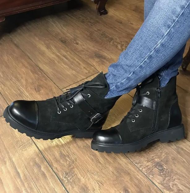 Ботильоны BuzShoes черные с ремешком ОПТ фото 2