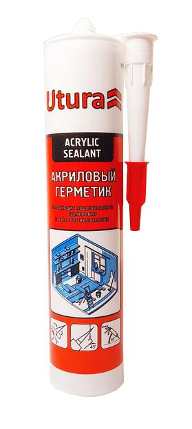 Герметик Utura акриловый 280 мл, белый, Опт фото 1