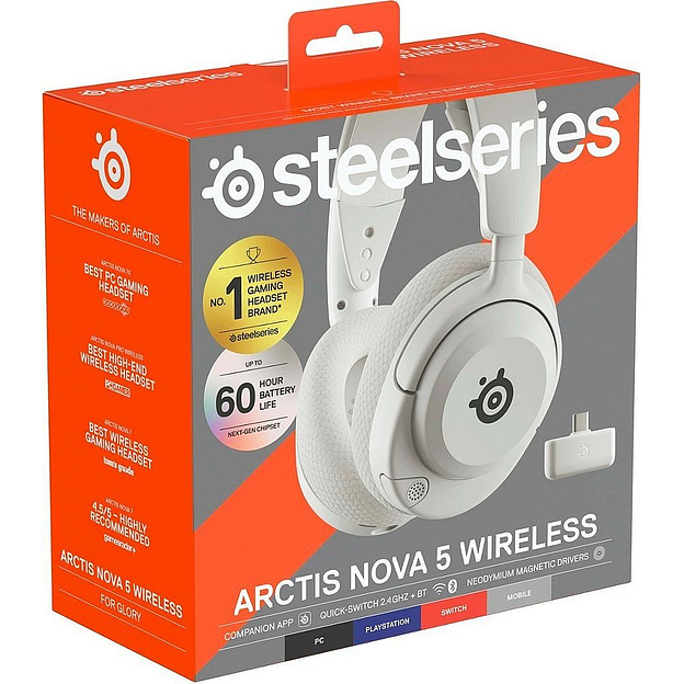 Наушники SteelSeries Arctis Nova 5 Wireless White фото 8