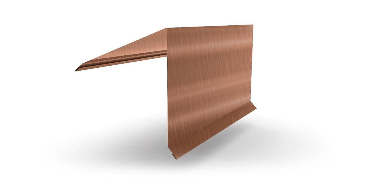 Планка конька односкатной кровли 160х160 2 м Стальной бархат 0,5 мм фото 1