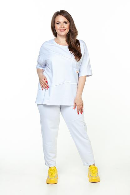 Туника футер 2-х нитка  4120/02/Белый  фото 4