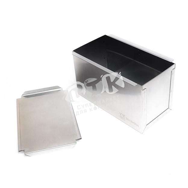 Форма для тостового хлеба с крышкой 200х120х110 мм нержавеющая сталь фото 5