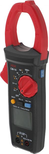 Клещи токоизмерительные RGK CM-14 цифр. измер.ток:переменный черный/красный (755115) фото 3