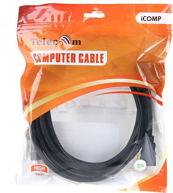 Кабель HDMI-19M --- HDMI-19M ver 2.0+3D/Ethernet,2 фильтра 3m Telecom VCOM Telecom HDMI (m) - HDMI (m) 3м (TCG200F-3M) фото 3
