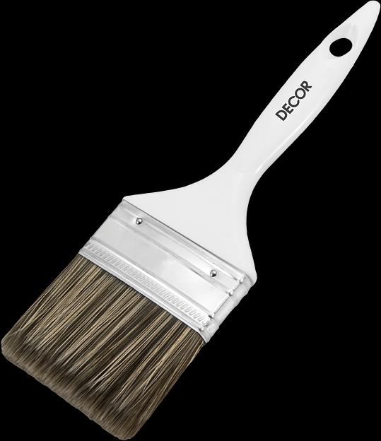 Кисть DECOR "PROFI для лака" 25х15 мм, темная синт. щетина, пласт. ручка (12/240) фото 1