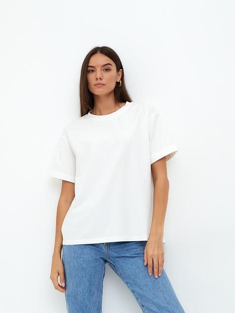 Футболка женская белая базовая фото 6