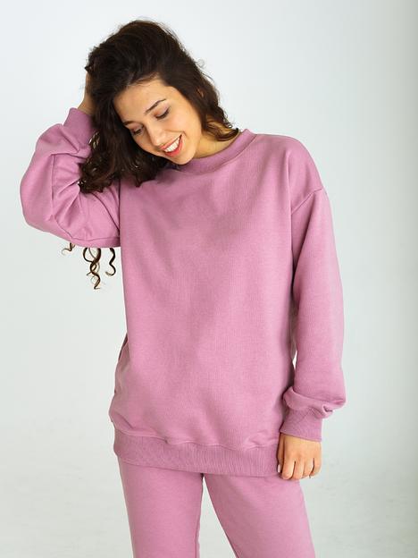 Свитшот женский oversize, Mirom, орхидея, опт фото 1