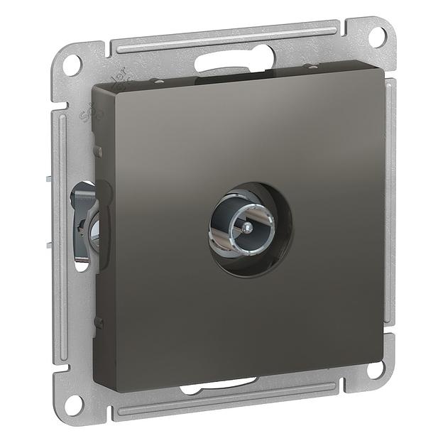 Systeme electric ATN000991 ATLASDESIGN TV РОЗЕТКА оконечная 1DB, механизм, СТАЛЬ фото 1