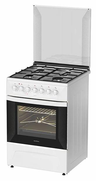 Плита Комбинированная Darina 1D КM 141 308 W белый реш.сталь фото 1