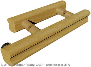 Ручка для стеклянной двери для сауны “АКМА” дерево магнит фото 1