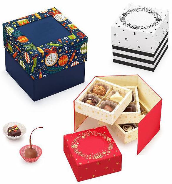 Коробка шоколадных конфет ручной работы с окном Fradе́ «Большой праздник» 27 конфет, 378 г фото 1