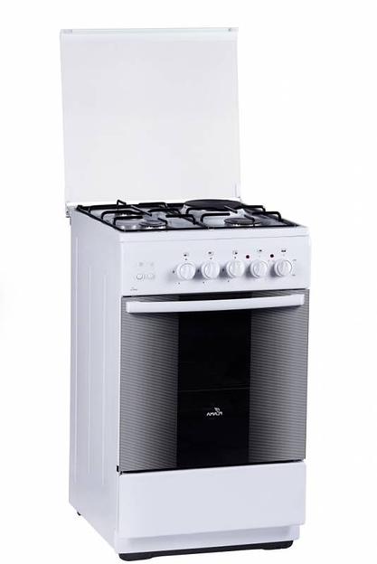 Плита Комбинированная Flama RK 23-121 W белый реш.эмаль фото 1