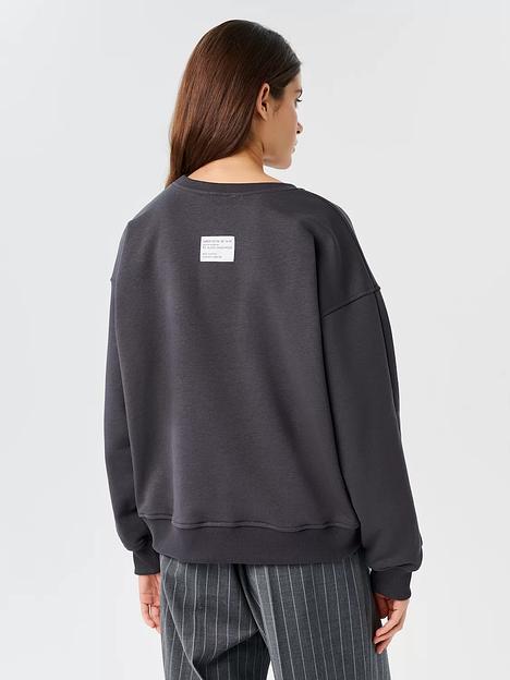 Свитшот женский трикотажный серый, опт фото 3