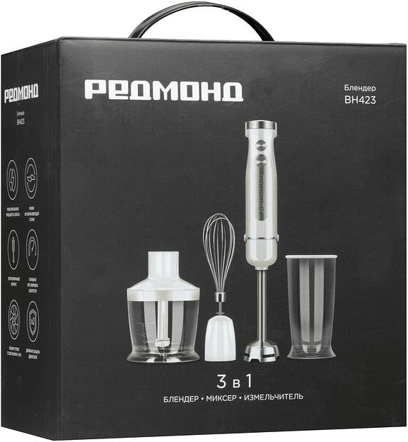 Блендер погружной Redmond BH423 1200Вт белый/серебристый фото 10