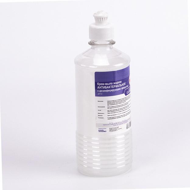 Жидкое крем-мыло "Антибактериальное" с дезинфицирующим эффектом ПЭТ(пуш-пул) 1л фото 3