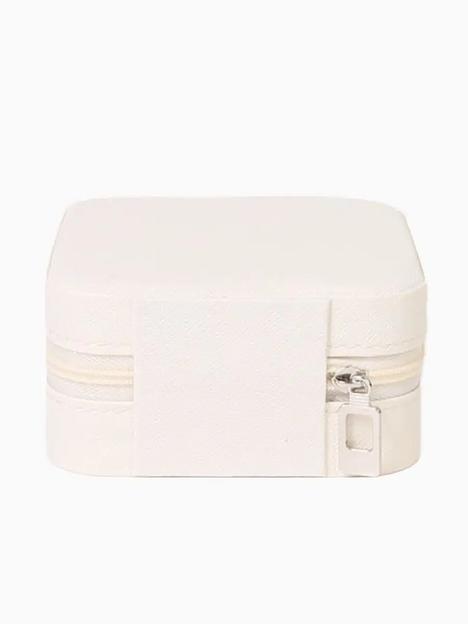 Дорожная шкатулка-футляр для ювелирных изделий (бежевый) ОПТ фото 3