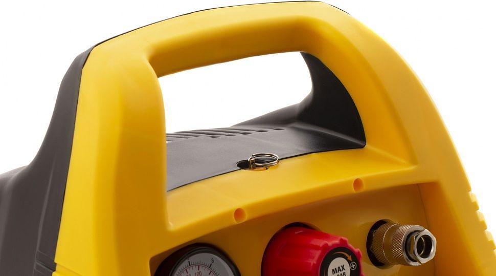 Компрессор поршневой Denzel РС 1/6-180 безмасляный 180л/мин 6л 1100Вт желтый/черный фото 7