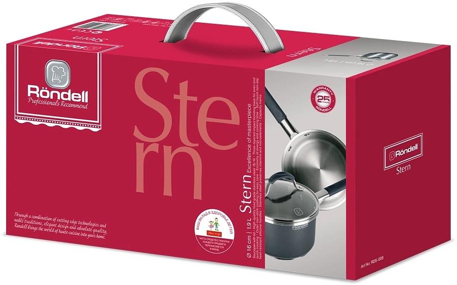 Ковш Rondell Stern RDS-008, 1.9л, с крышкой 16см, серый фото 6