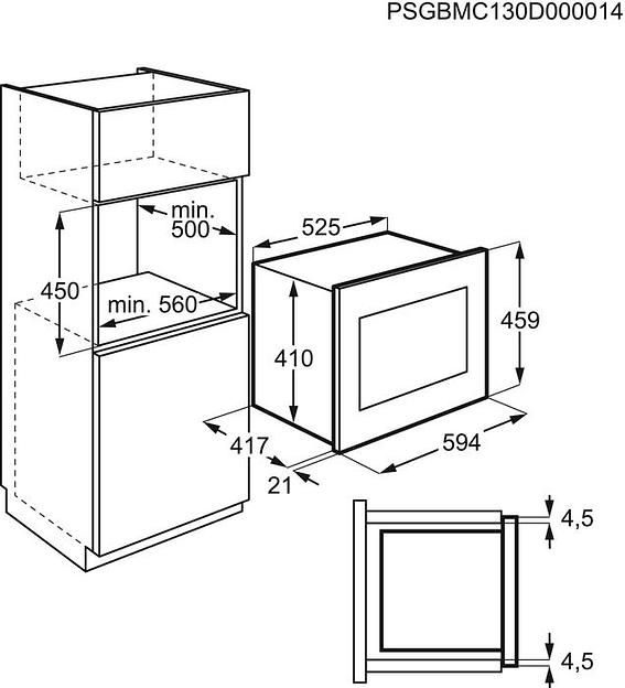 Микроволновая печь Electrolux KMFE264TEX 26л. 900Вт черный/нержавеющая сталь (встраиваемая) фото 7