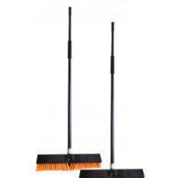 Щётка пластиковая 25 см, с комбинированной щетиной и металлической рукояткой, Китай (Н1751) фото 1