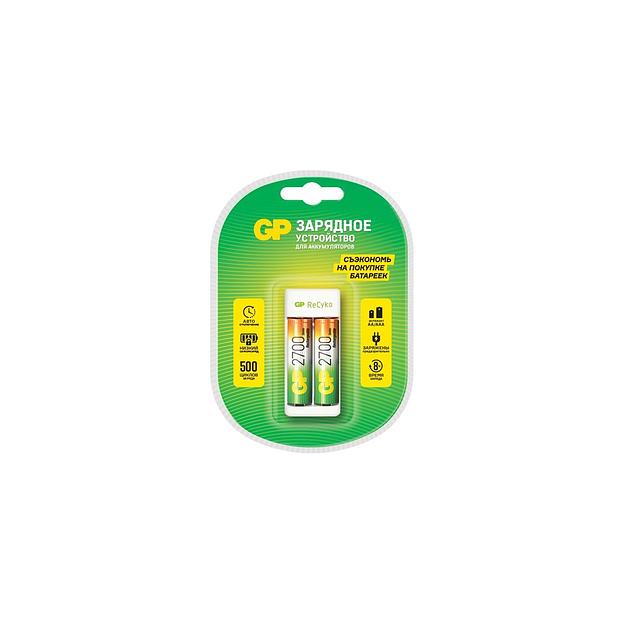 AA/AAA Зарядное устройство GP Rechargeable E211/270AAHCCS-2CR1, 2 шт. 2700мAч фото 1