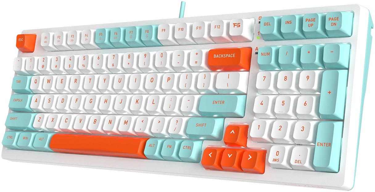 Клавиатура A4Tech Fstyler FS300 механическая белый USB for gamer LED (FS300 PANDA SNORKLENING) фото 4