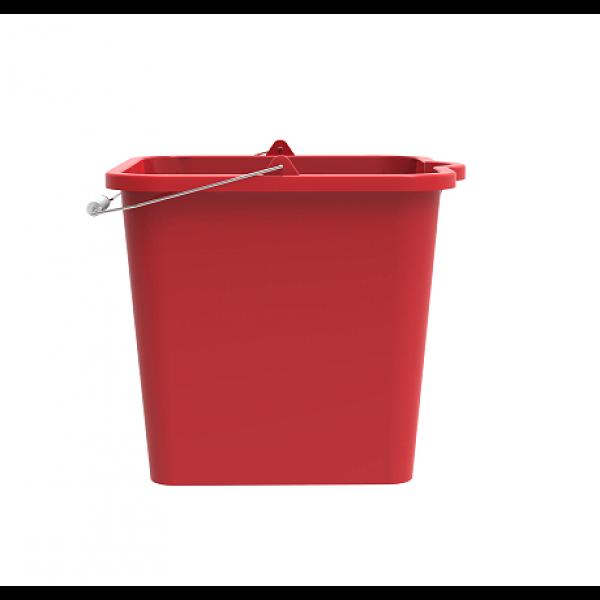Ведро пластиковое для уборочной тележки, красное, 16 литров, Россия (406599) фото 3