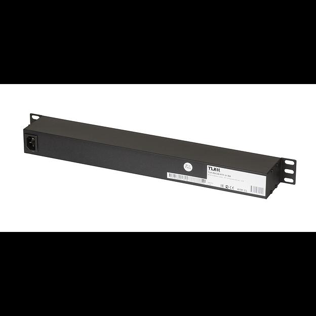 Блок электрических розеток TLK, 19", 8 гнезд евророзетка, макс. нагрузка 10 А, без шнура питания, вход С14 + предохранитель 10 А фото 2