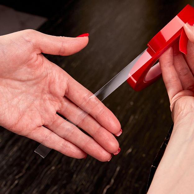 Rexant (09-6512) Двухсторонний скотч прозрачный, на акриловой основе, 12 мм, ролик 5 м фото 6