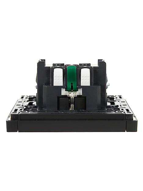 FORTE&PIANO Розетка 1-местная с заземлением с защитными шторками безвинтовое крепление 16А FP113 черный IEK фото 5