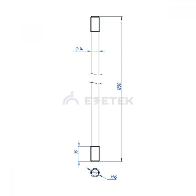 Стержень заземления омедненный 14 мм х 1200 мм фото 2