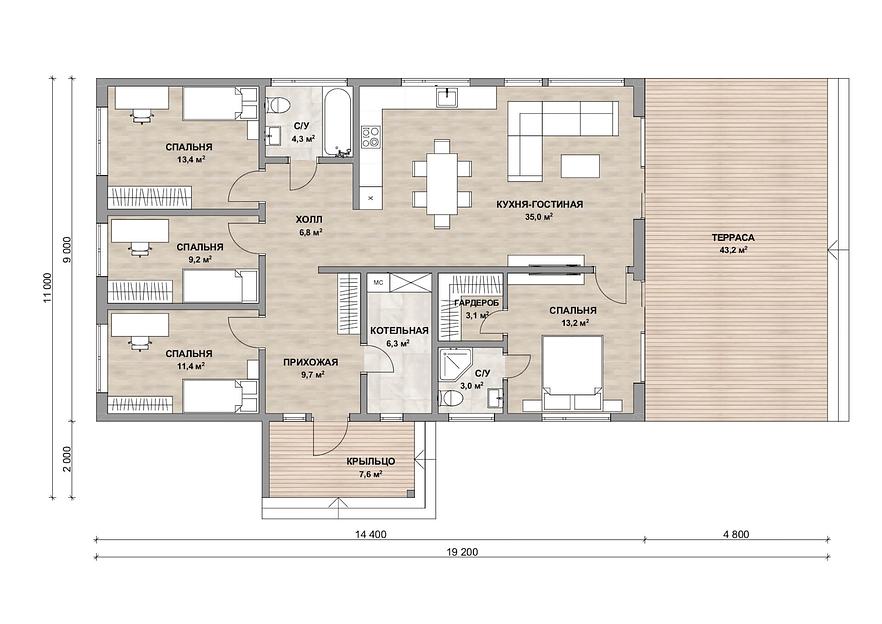Проект дома «Канада XL» базовая фото 2