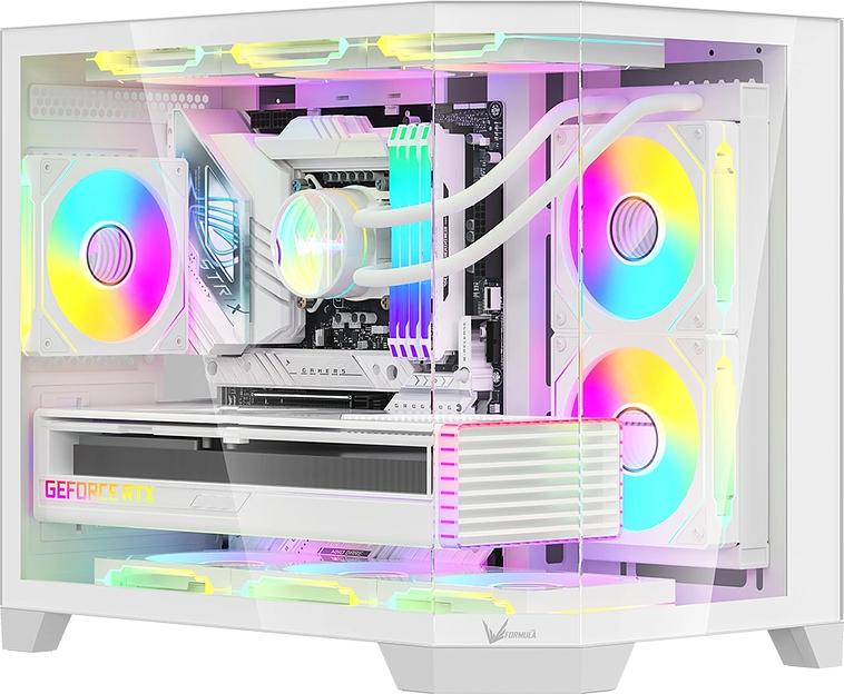 Корпус Formula Crystal Z6M Floe белый без БП mATX 4x120mm 2xUSB3.0 audio bott PSU фото 1