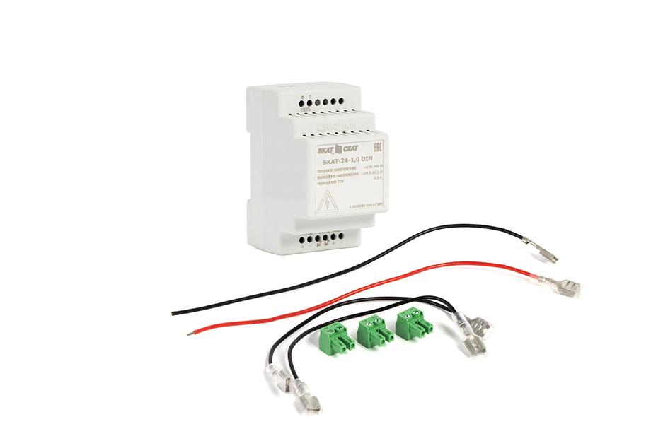 598 SKAT-24-1.0 DIN источник питания 24В 1,3А АКБ внеш. 2х4,5-12Ач ток заряда 1,0–Iнагр. Бастион SKAT-24-1.0 DIN фото 4