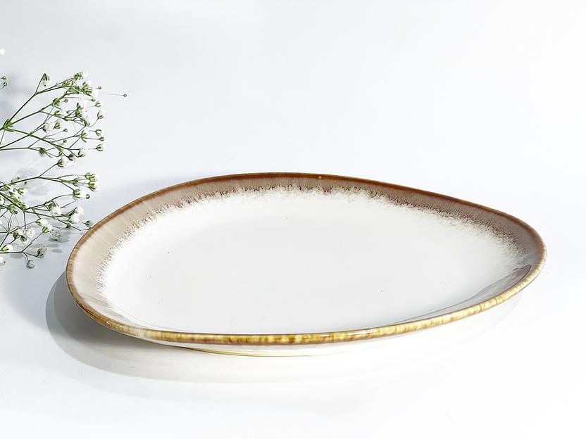 Тарелка фарфоровая 21 см «Pearl collection» SR1-001 Pearl, опт фото 1