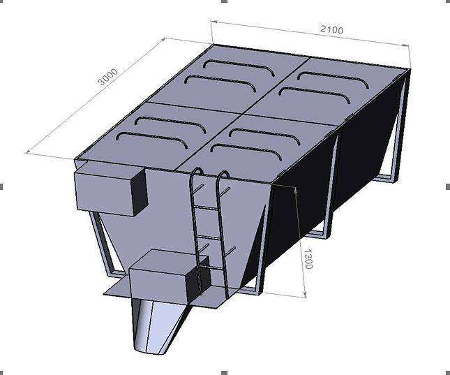 Термоконтейнер для перевозки горячего асфальта фото 1