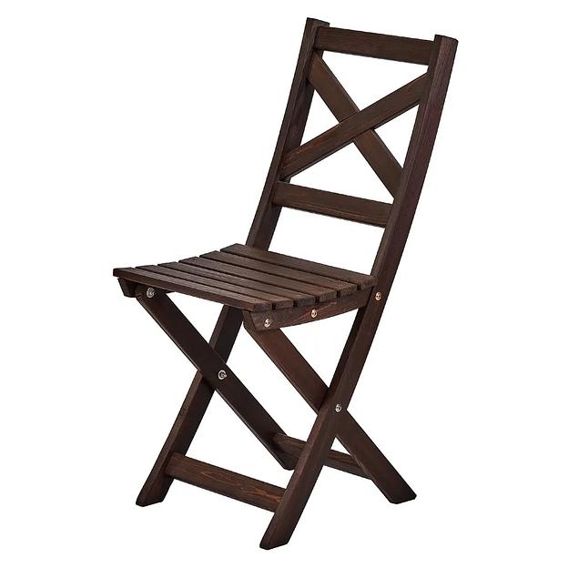 Деревянный стул со спинкой Вильма, темно-коричневый, опт фото 1