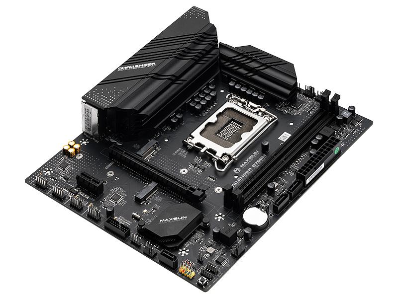 Материнская плата MAXSUN Challenger B760M, Socket1700, mATX, Retail, 2xDDR4, PCIe4.0, 2xM.2, GLAN, 6xUSB2, 6xUSB3, CPU TDP 125Вт, VGA, HDMI (MSCH-B760M) фото 2